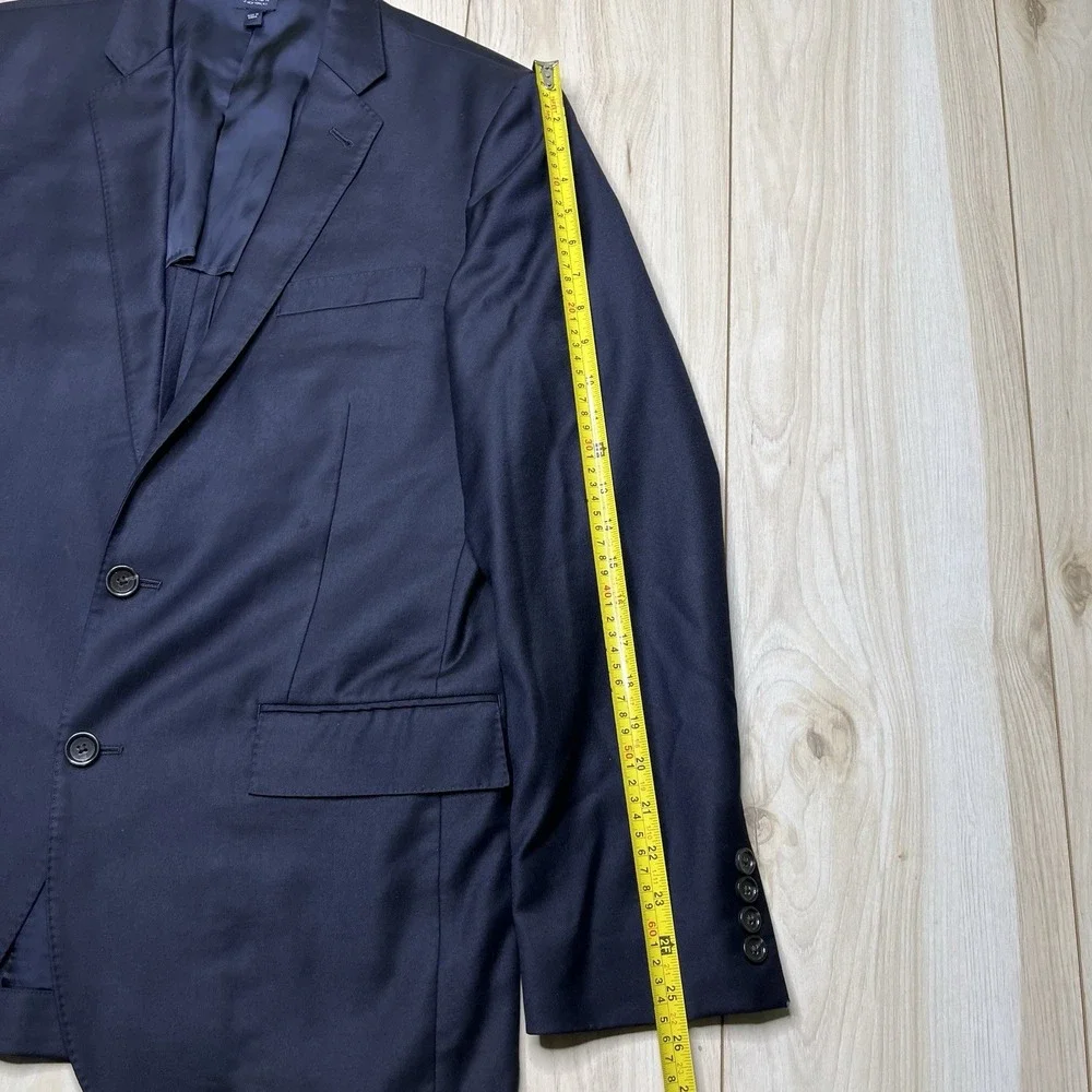 J. Crew Ludlow Jacket Loro Piana Italian Wool Half-Lined Blazer Navy Mens 40R